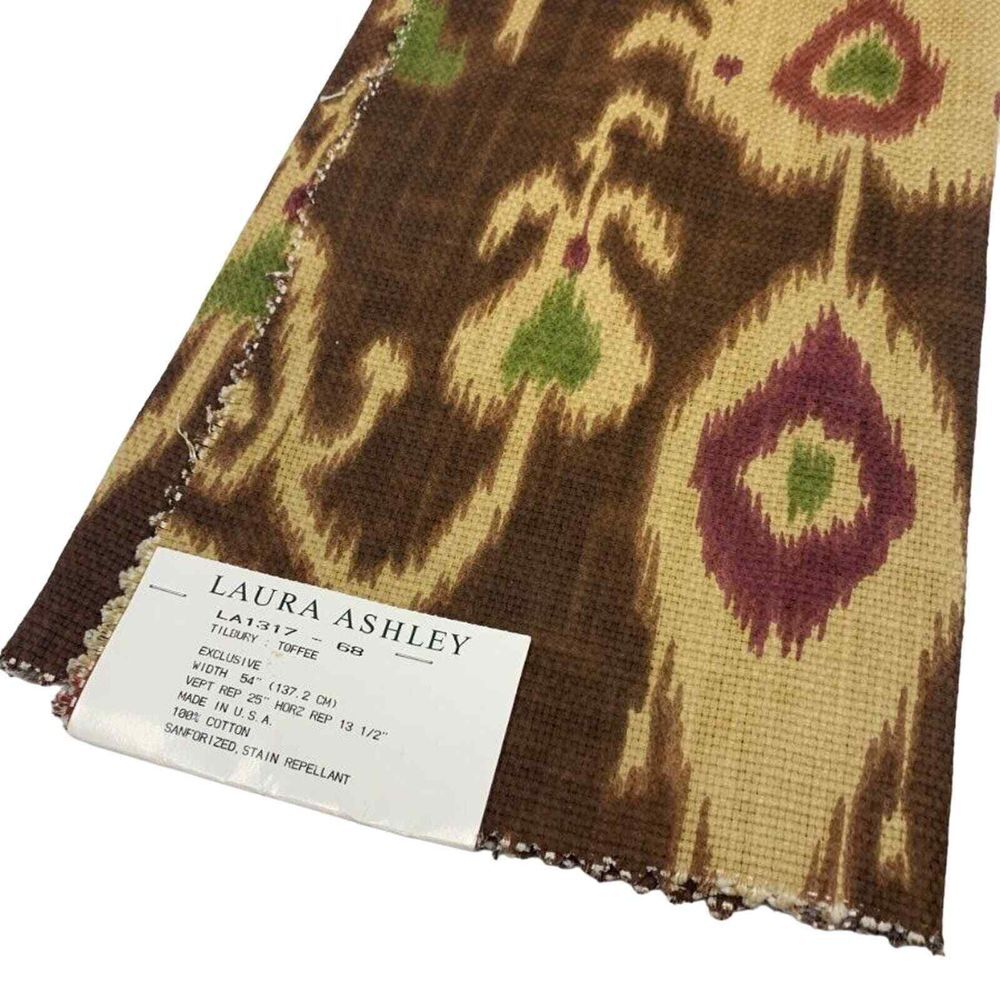 Laura Ashley Tilbury Toffee Southwestern Fabric Sample/Remnant 23x25‎ Crafts